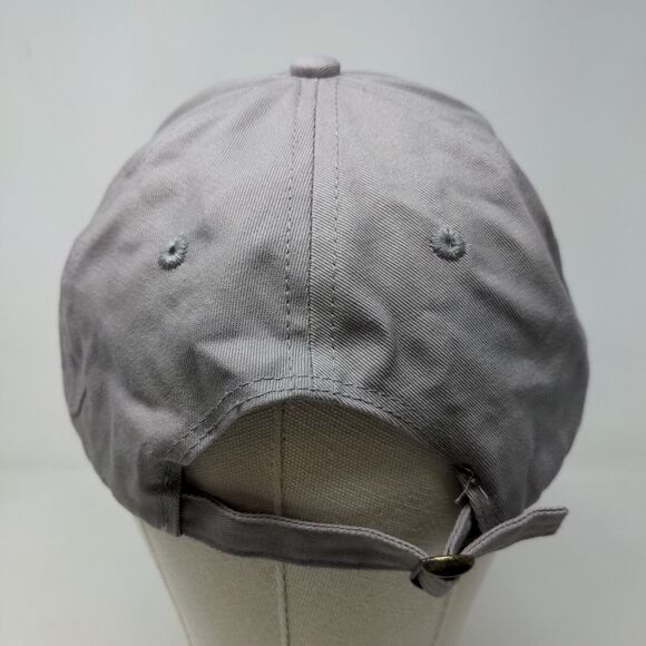 Unbranded Men's Slideback Hat Gray Adjustable 100% Cotton Embroidered Logo - Picture 5 of 8